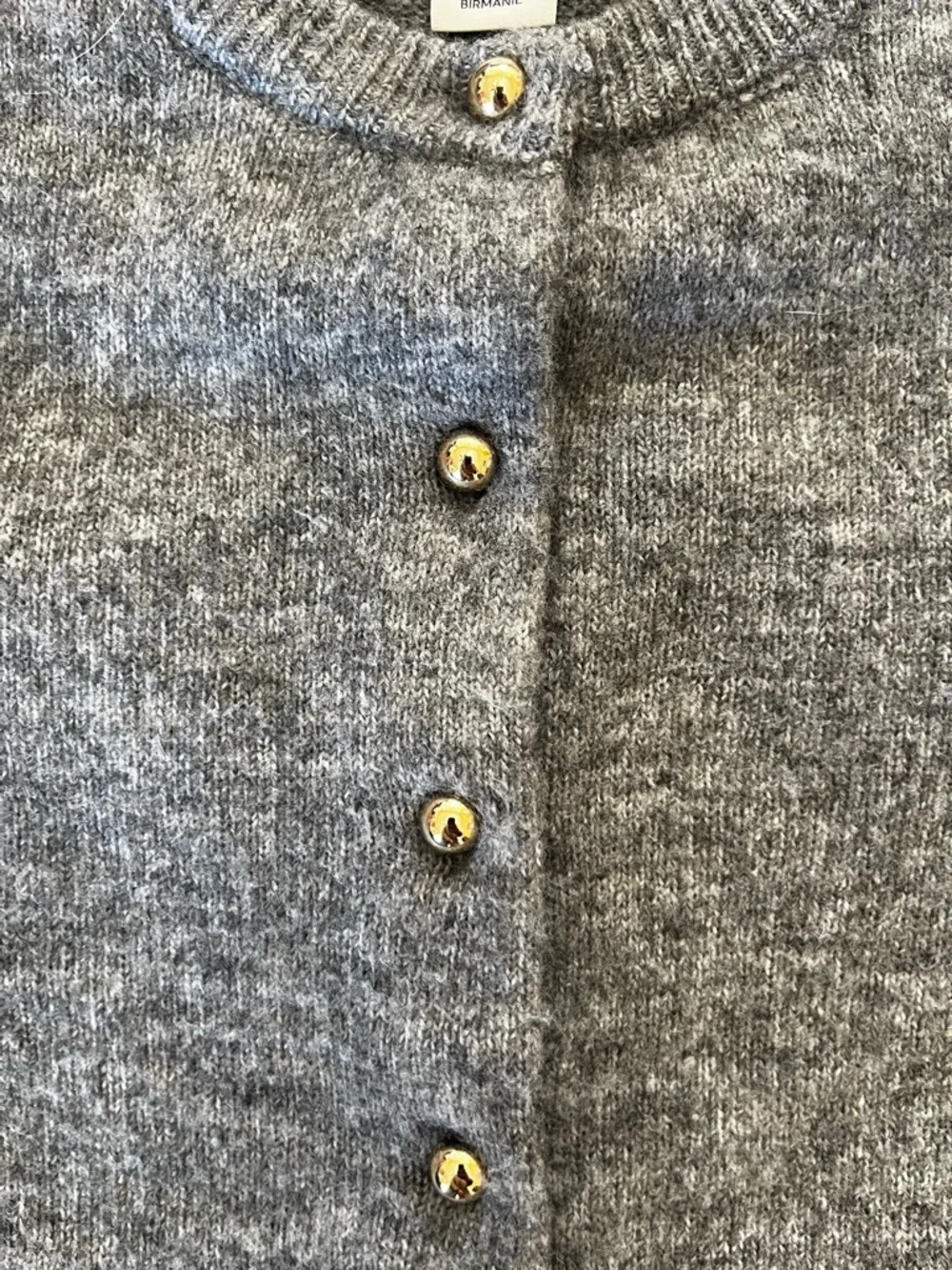 H&M Gray Knit Button Cardigan with silver Buttons - Picture 5 of 7